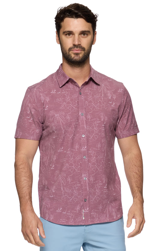 Fields UPF Tropical Print SS Shirt