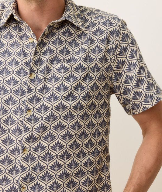 Samuel Stretch Button Down - Agave Ink