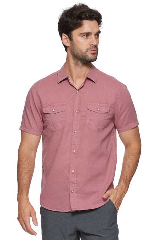 Avalon SS Garment Dye Linen Shirt