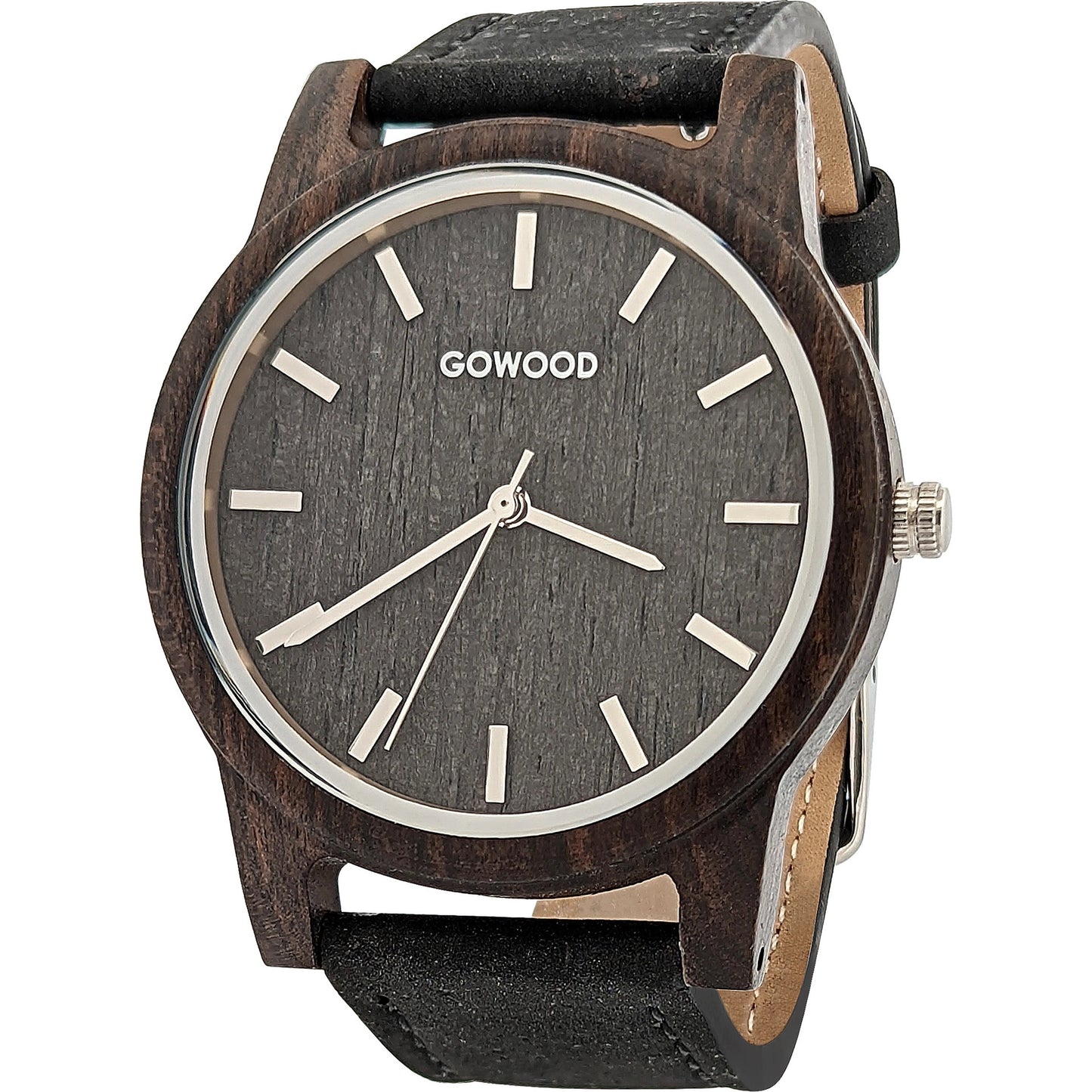 Black Sandalwood Watch With Portuguese Cork Wristband