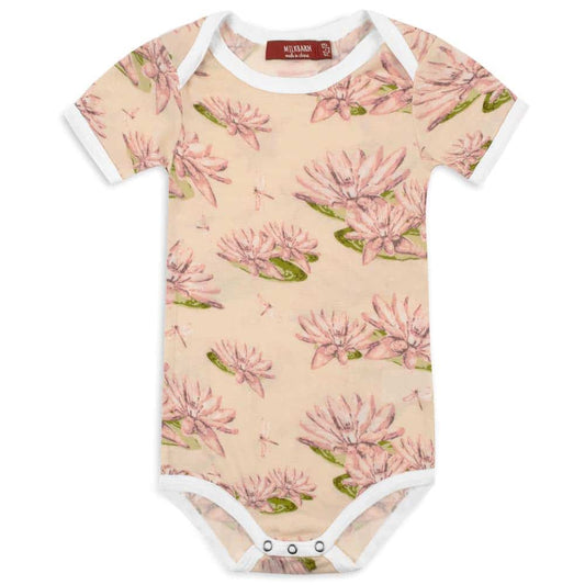 Water Lily Short Sleeve Onesie 3 - 6m