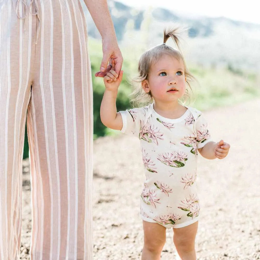 Water Lily Short Sleeve Onesie 3 - 6m