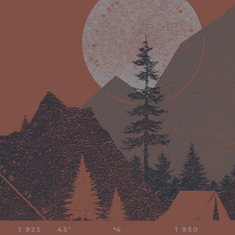 Camp & Topo Men's Camping Themed T-Shirt Small