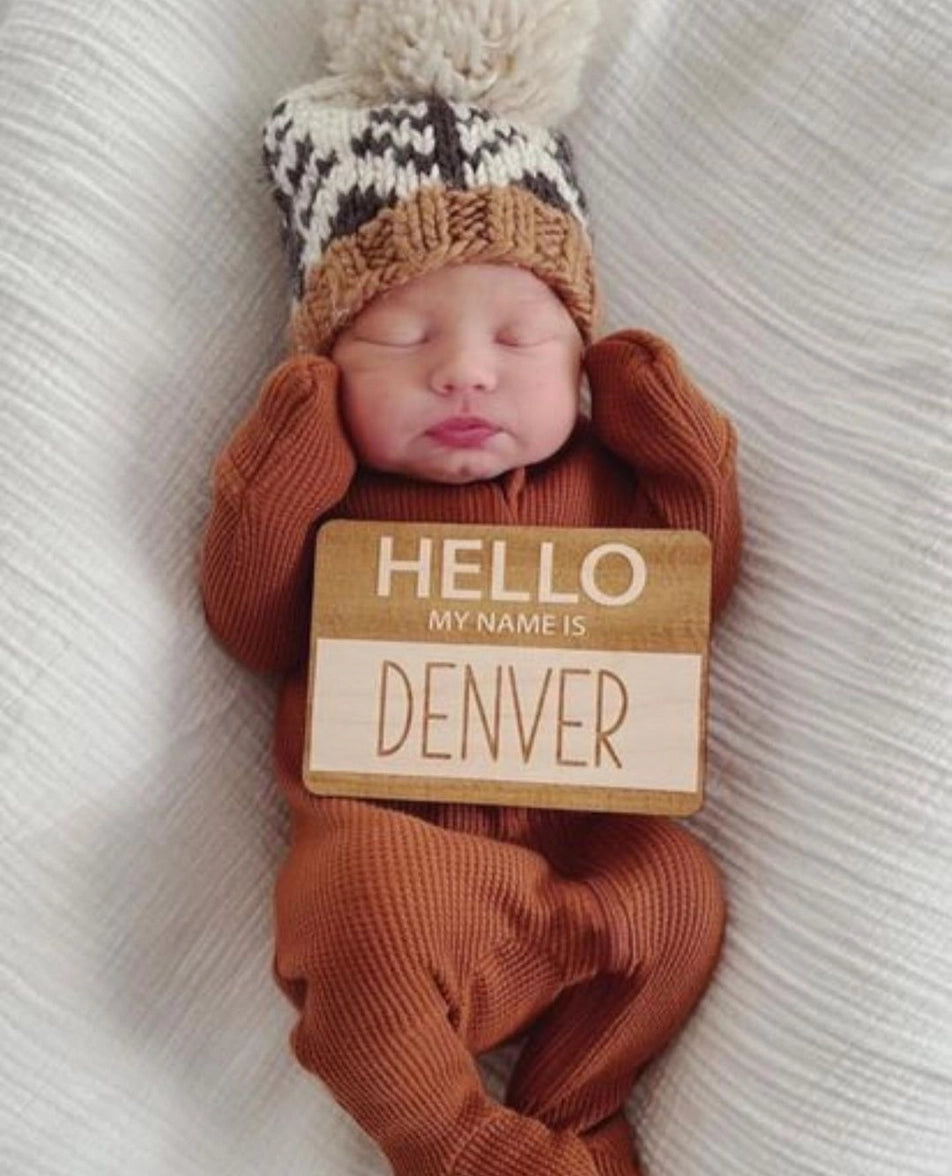 Forest Snow  Beanie Hat 0-6 M