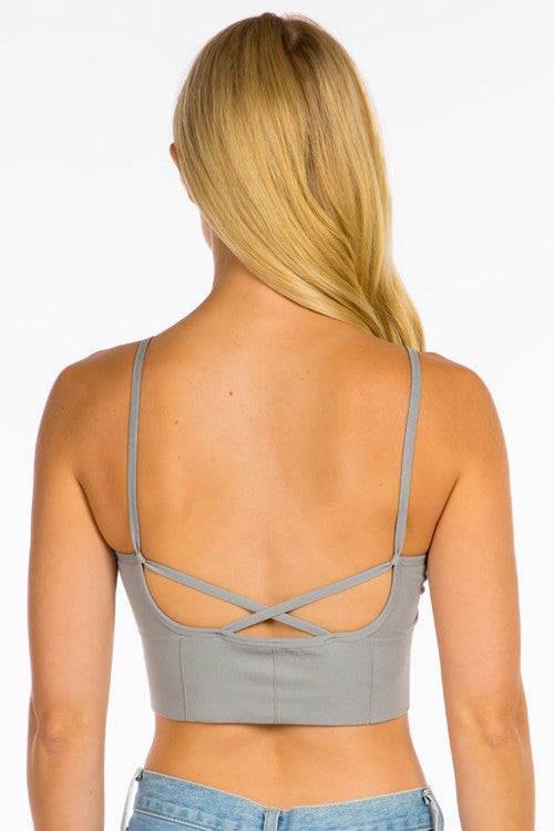 Sarah Seamless Scoop Neck Bralette Black