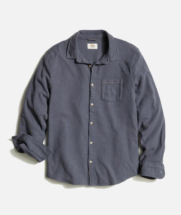 Rhett Stretch Selvage Long Sleeve Shirt - India Ink X-Large