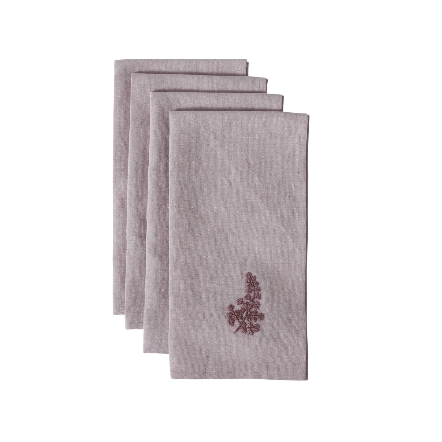Embroidered Napkins - Set of 4 Green