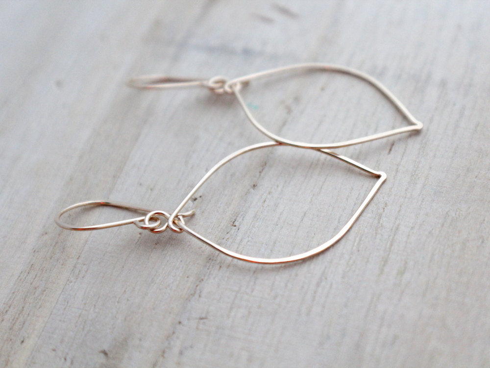 Leaf Hoops 14k Gold Fill