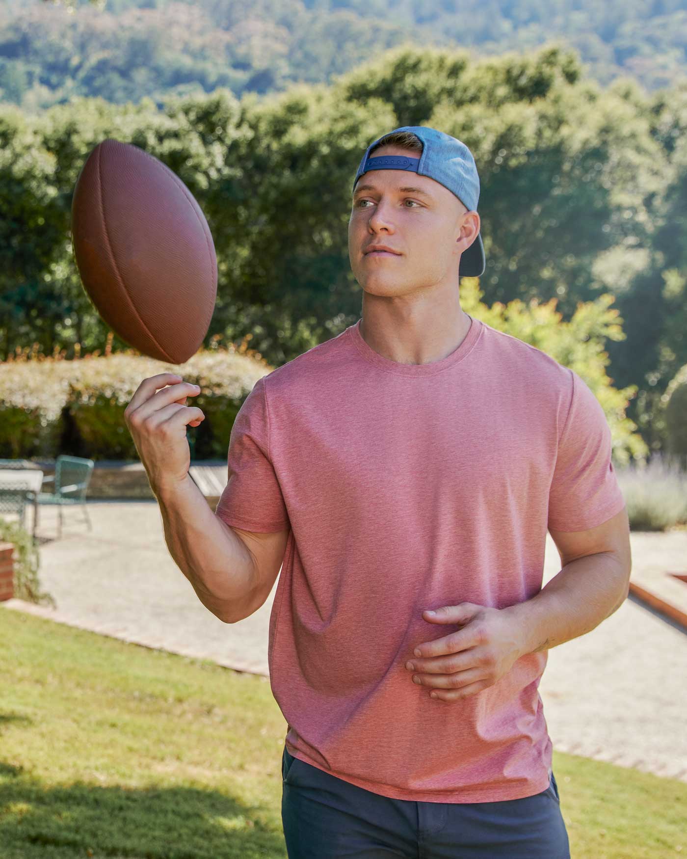 Russell Stretch Crewneck Tee Navy Heather Small