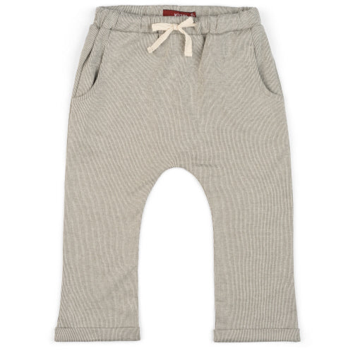 Organic Jogger - Grey Pinstripe 3-6m