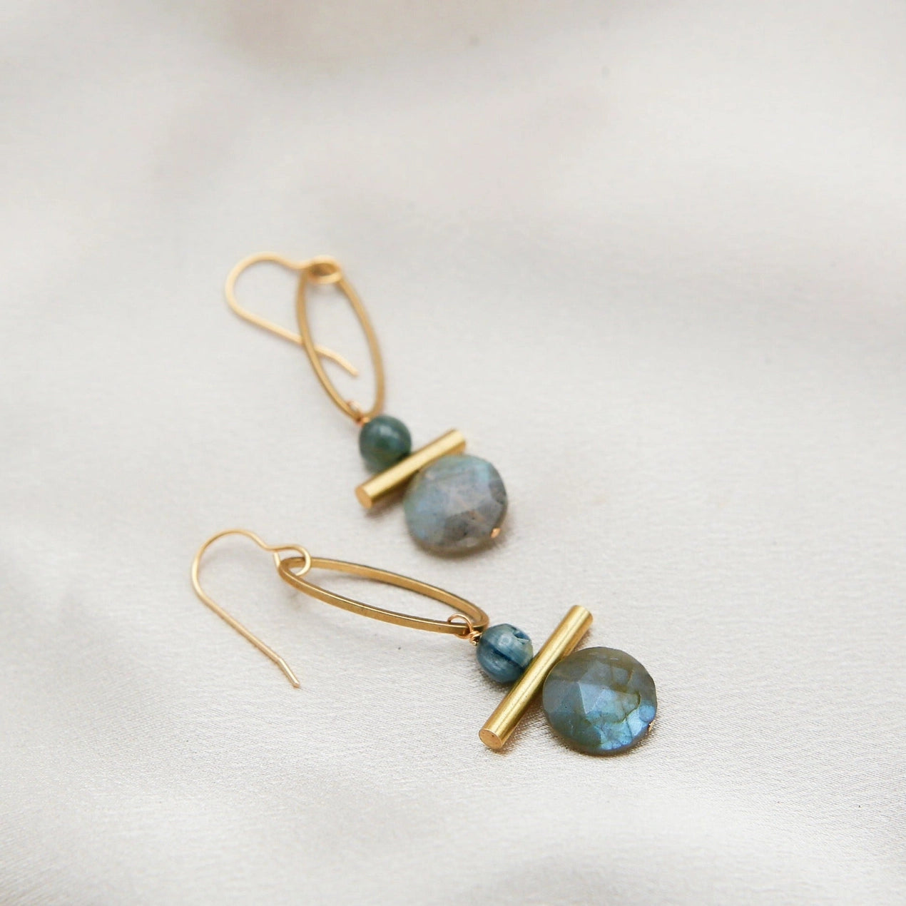 Edith Earrings Dalmatian Jasper