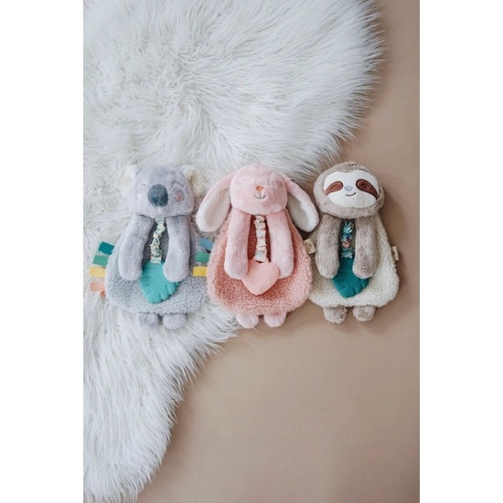 Lovey Bunny with Silicone Teether - Pink