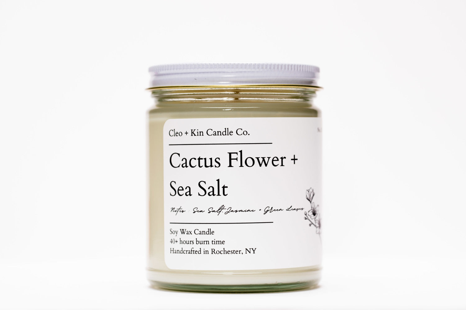 Cleo + Kin Candle Cactus Flower + Sea Salt