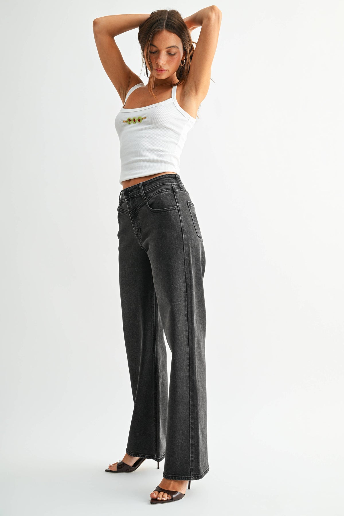 Betty Front Detail Straight Denim