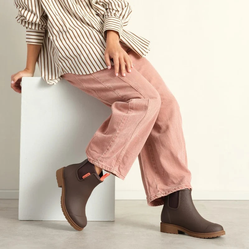 Bobbi Ankle Rain Boot - Mocha