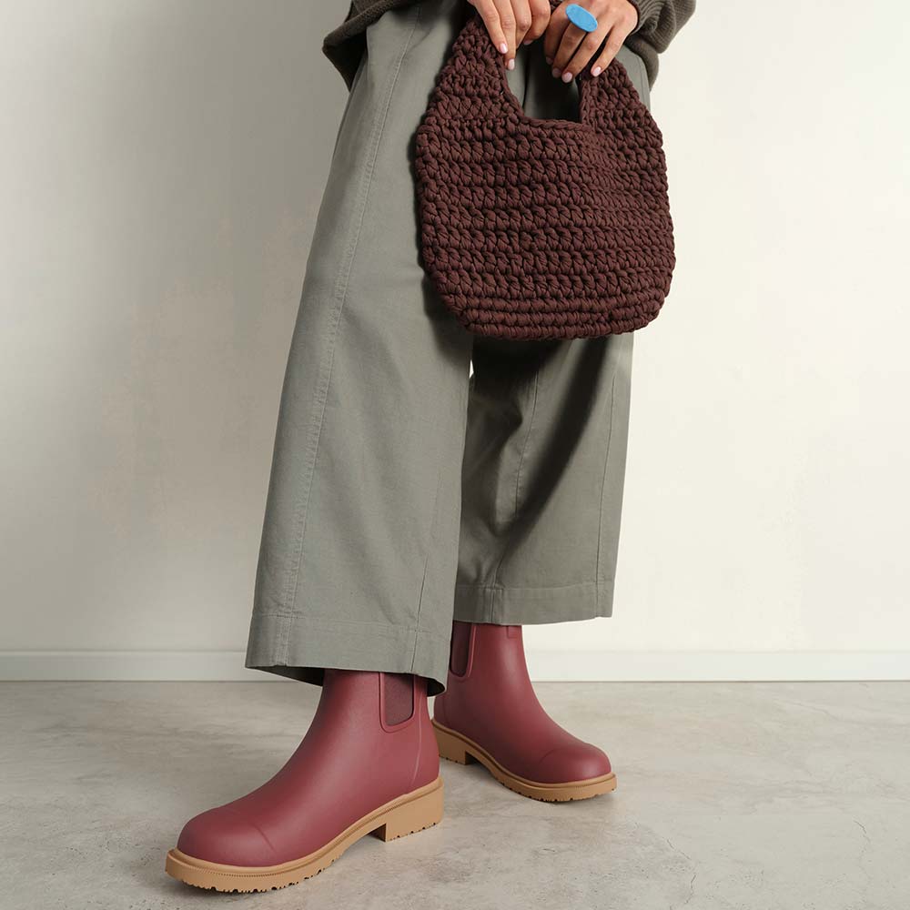 Bobbi Ankle Rain Boot - Brick Red