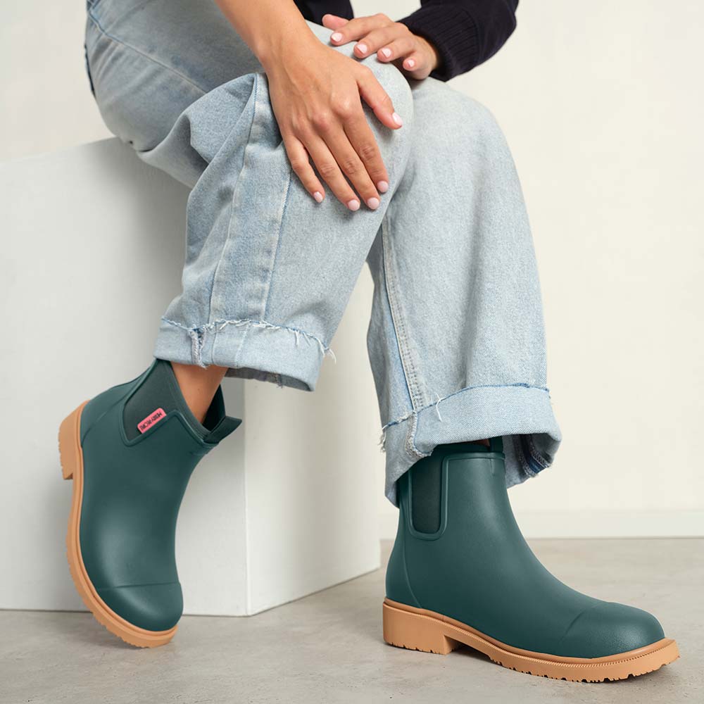 Bobbi Ankle Rain Boot - Teal