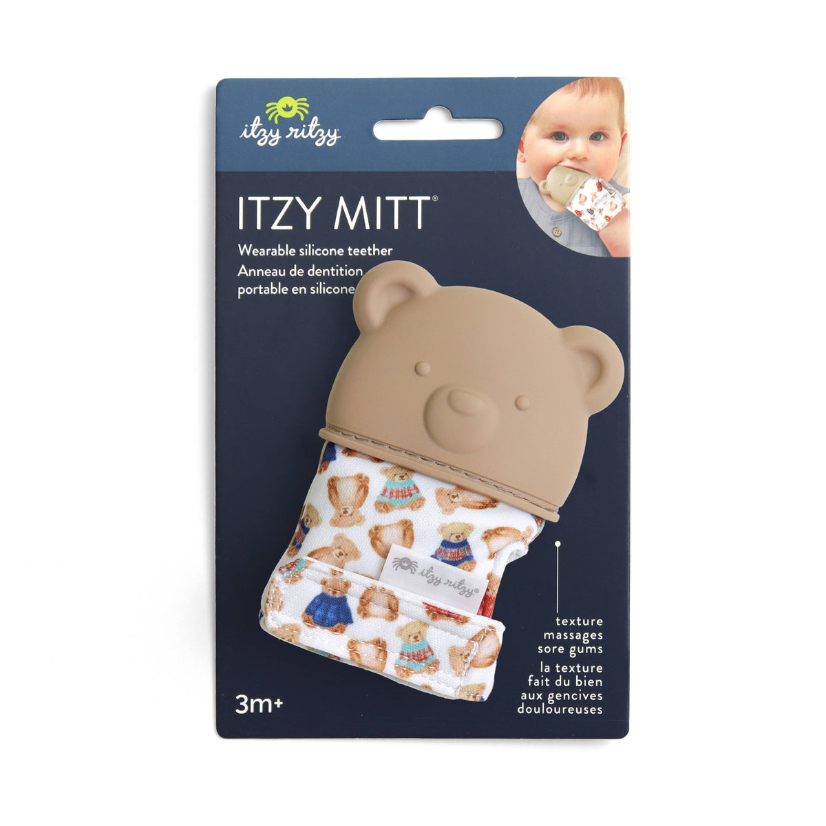 Silicone Teething Mitt Bear