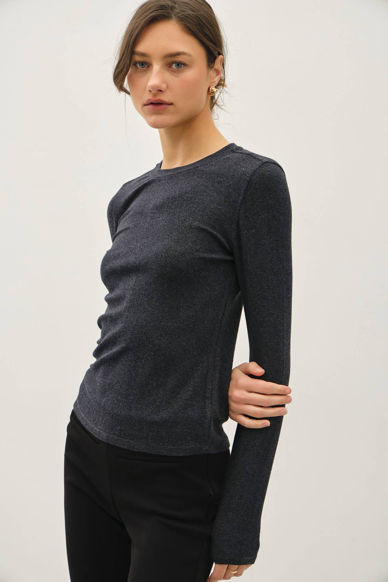 Raina Longsleeve Crewneck Top