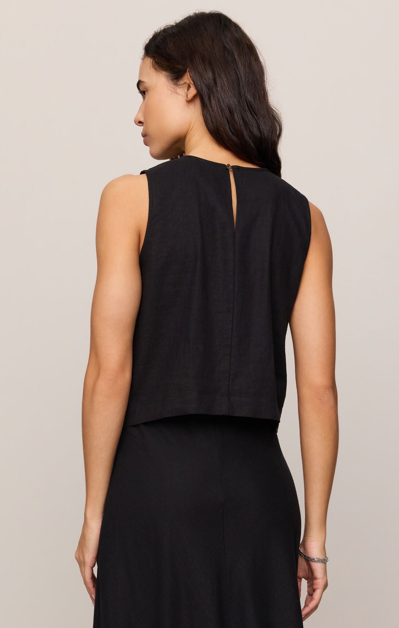 Sloane Linen Cropped Tank