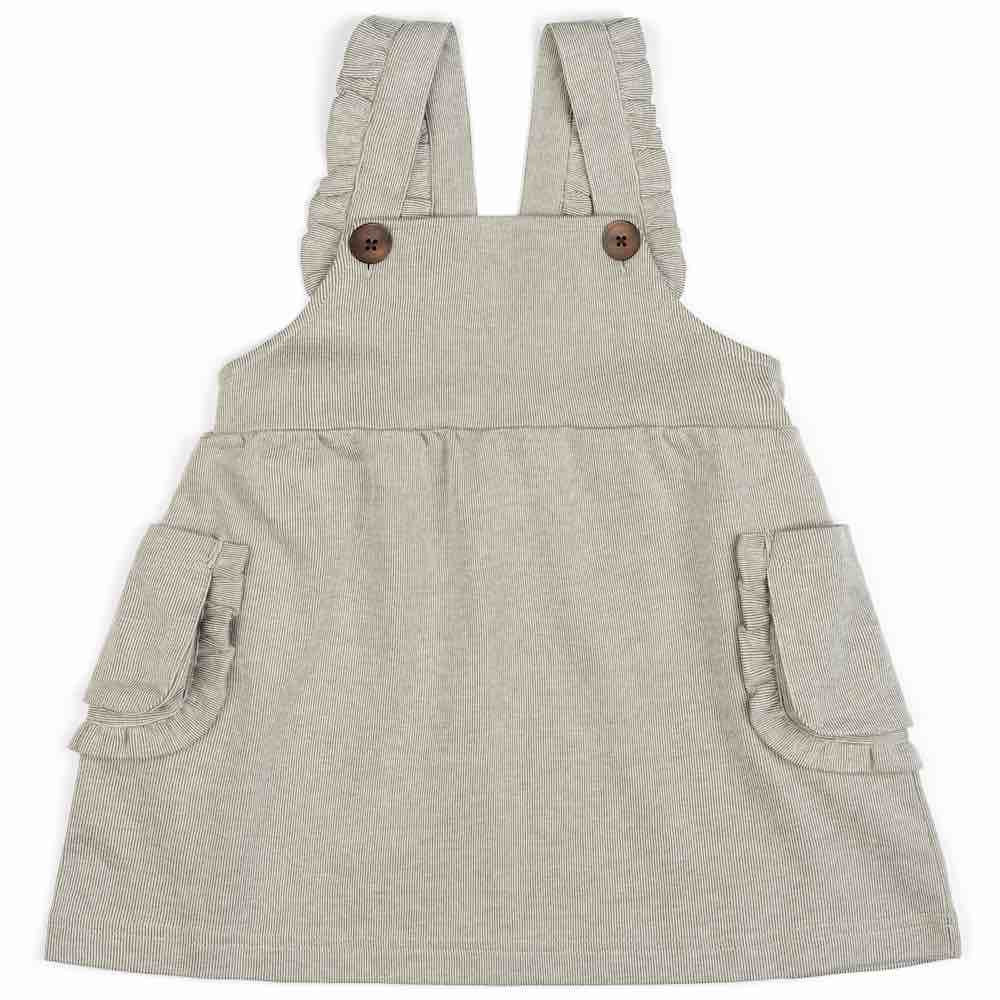 Organic Dress Overalls - Pinstripe