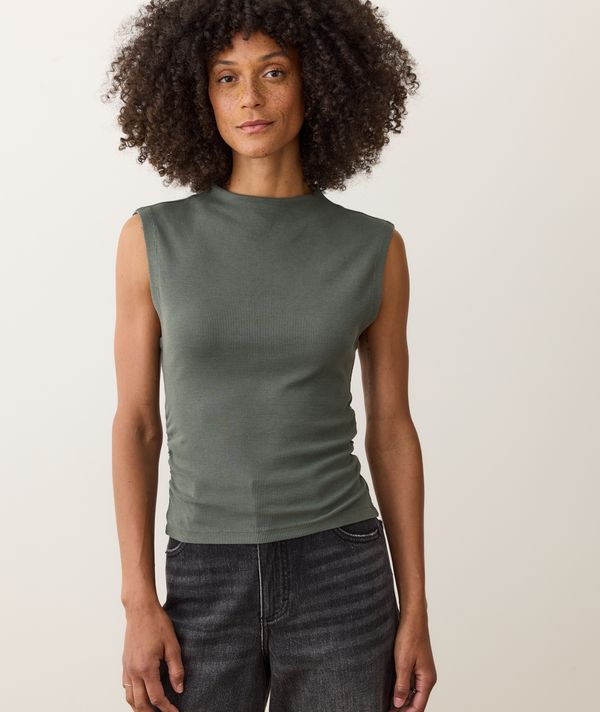 Lexi Rib Sun-In Mockneck Top