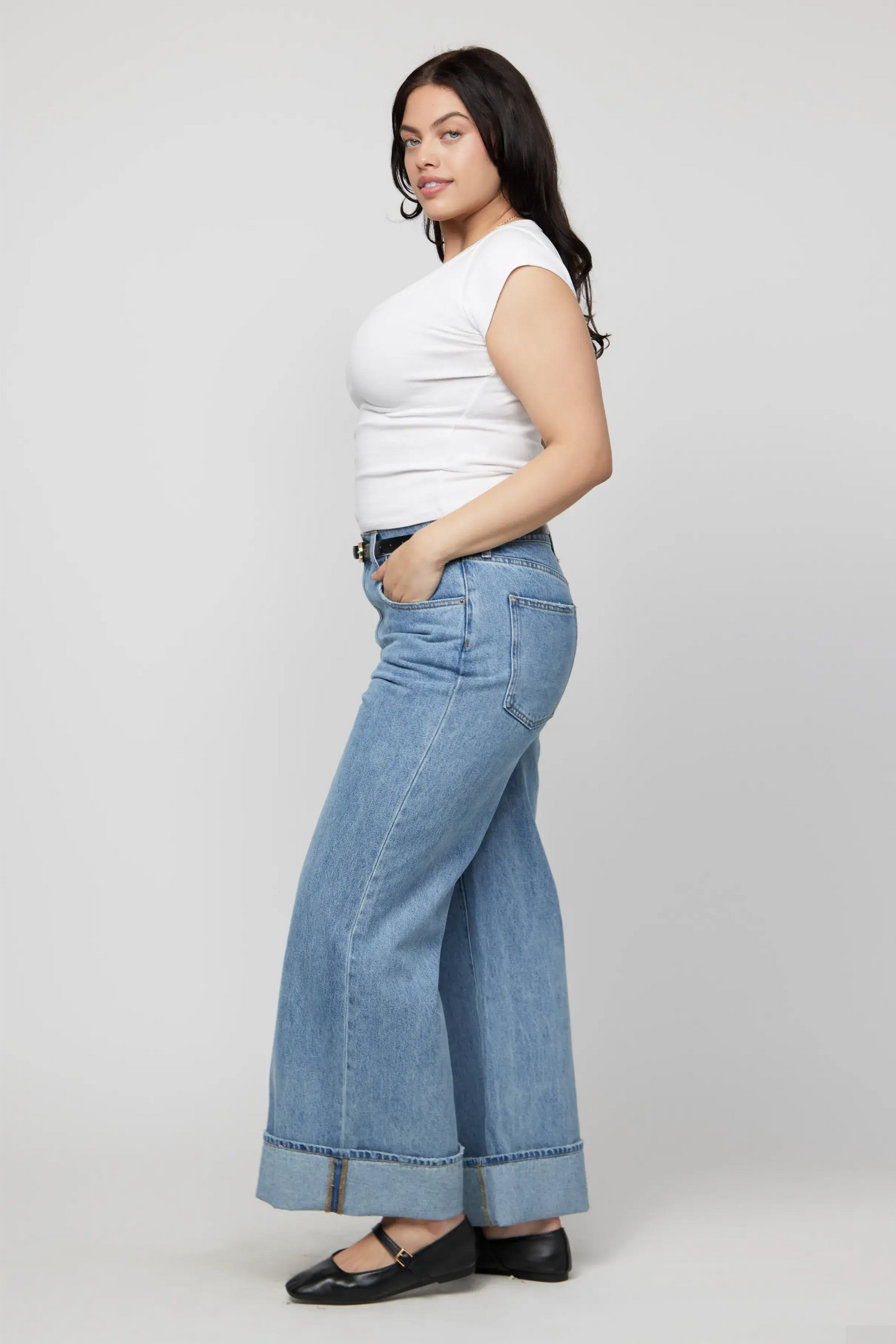 Parker Cuffed Wide Denim