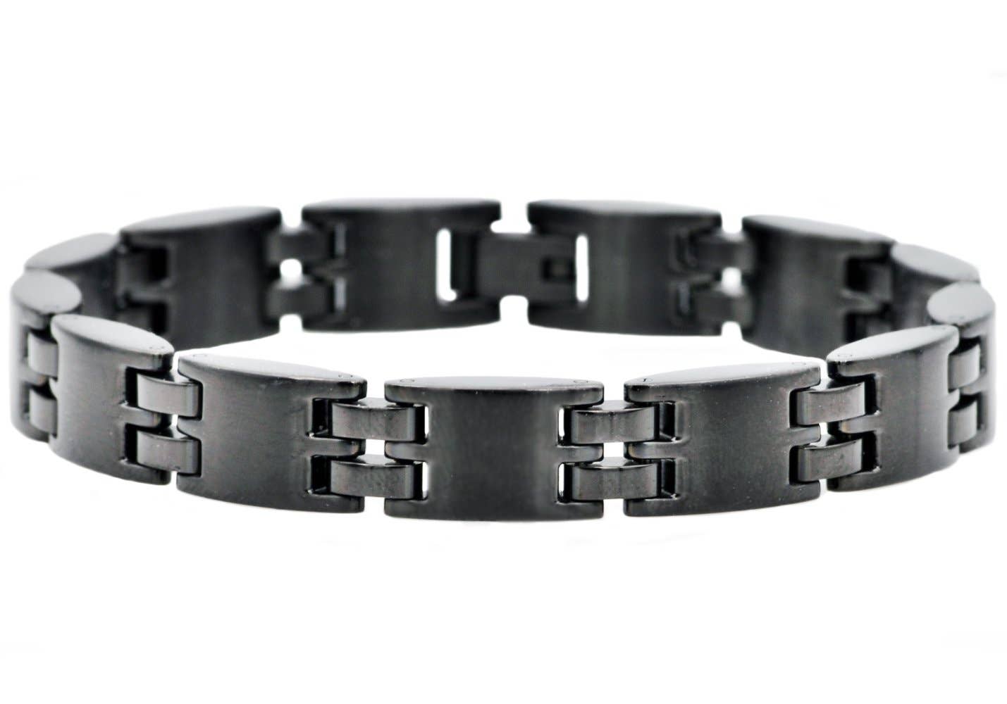 Matte Finish Black Stainless Steel Bracelet
