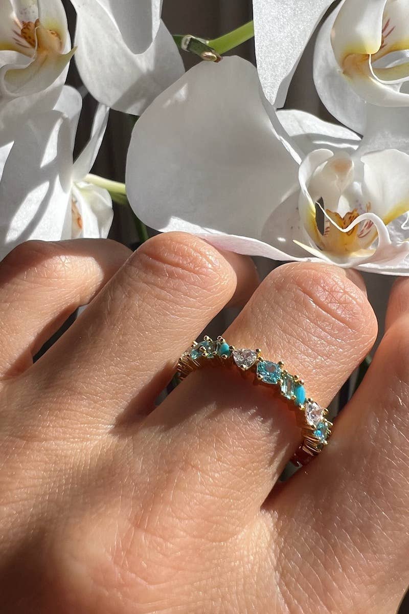 Vienna Ring - Green Opal