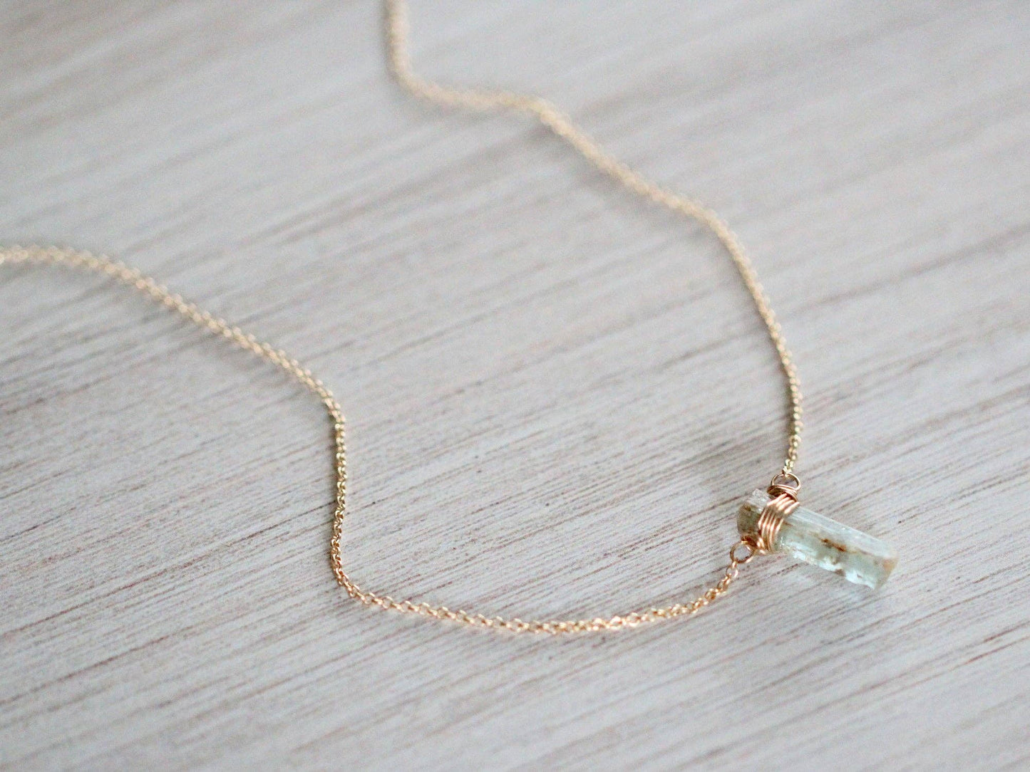 Raw Aquamarine Necklace