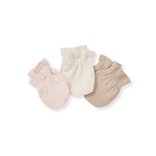 Organic Cotton Baby Mittens - Set of 3