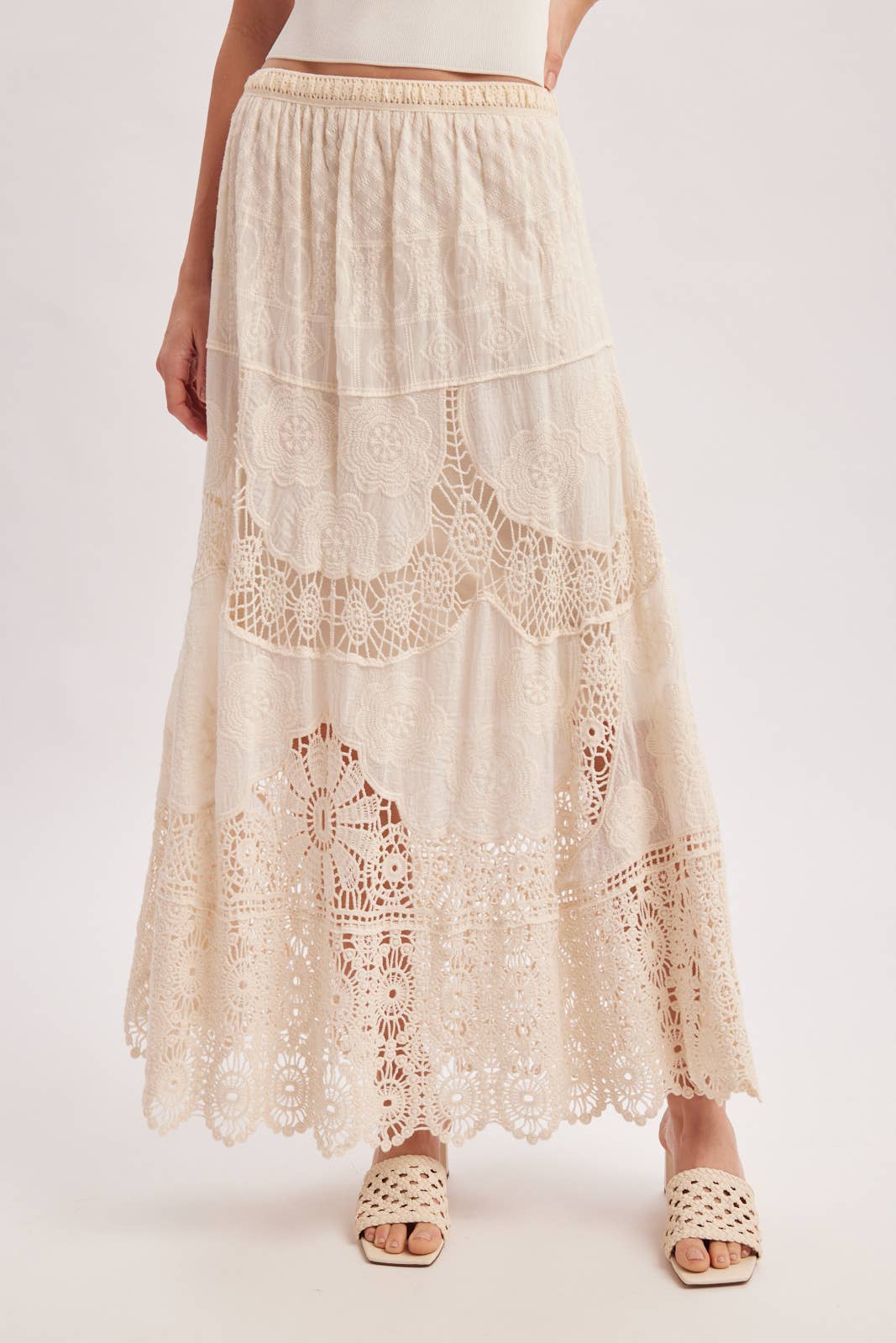 Elsa Lace Maxi Skirt