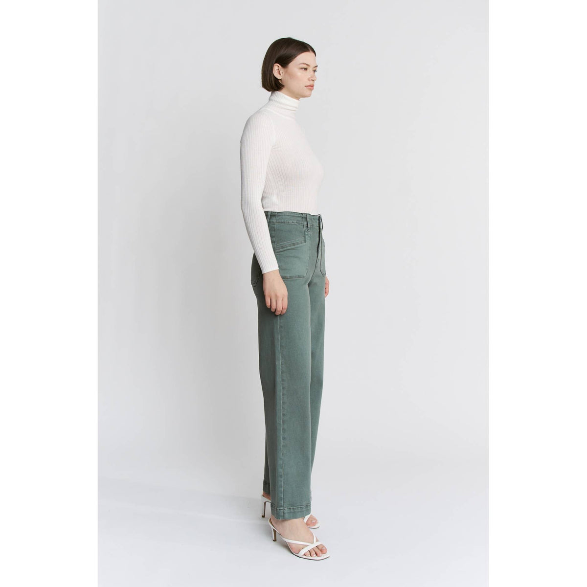 Hope High Rise Olive Denim