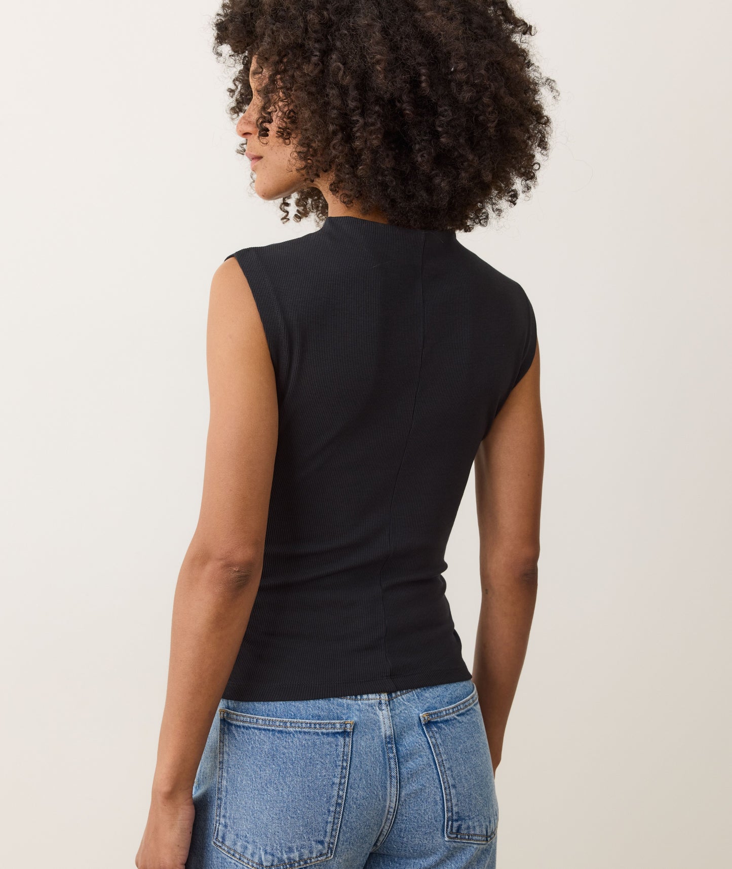 Lexi Rib Sun-In Mockneck Top