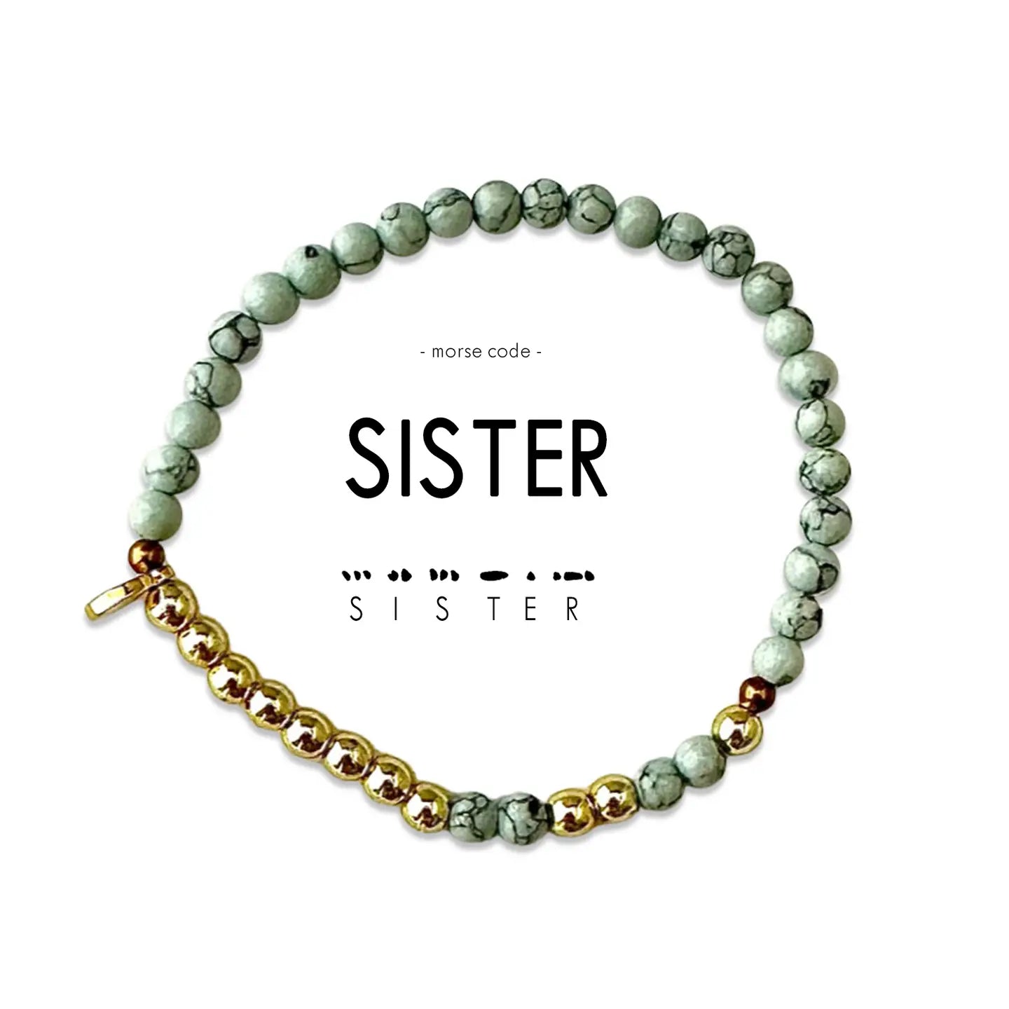 Gold - Morse Code Bracelet
