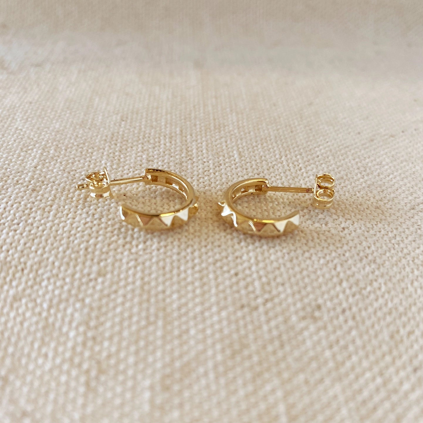 Spiked Hoops - 18k Gold Filled