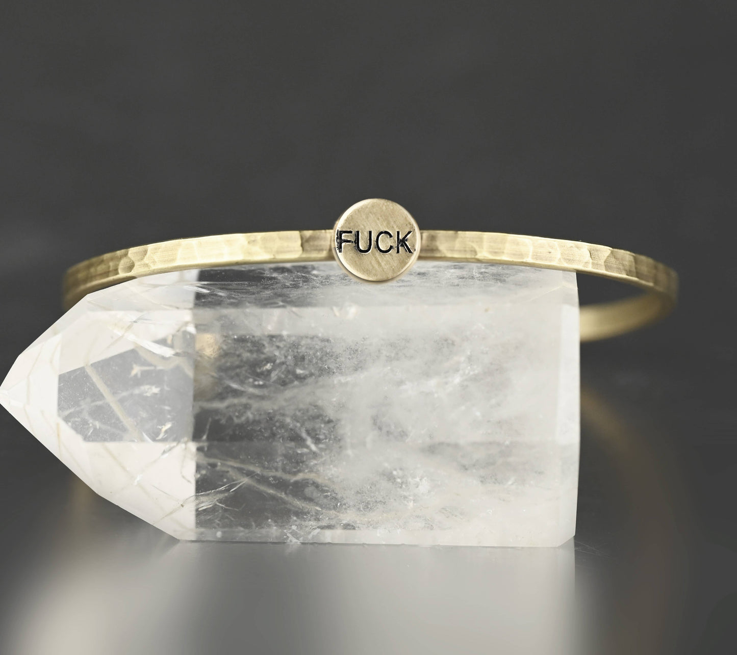 Brass Cuff - Stamped Fuck