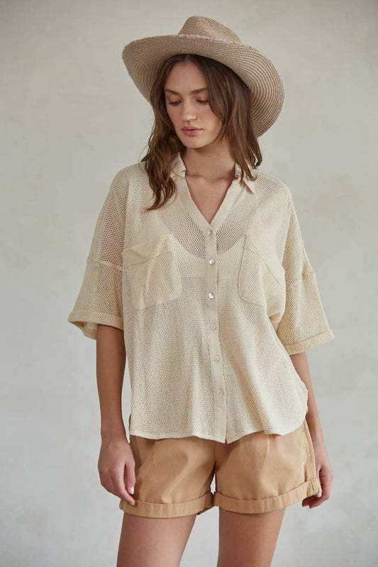 Fishnet Short Sleeve Top