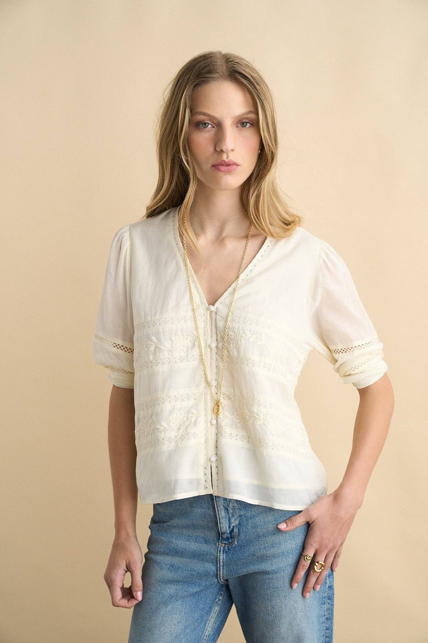Kala Blouse - Ecru