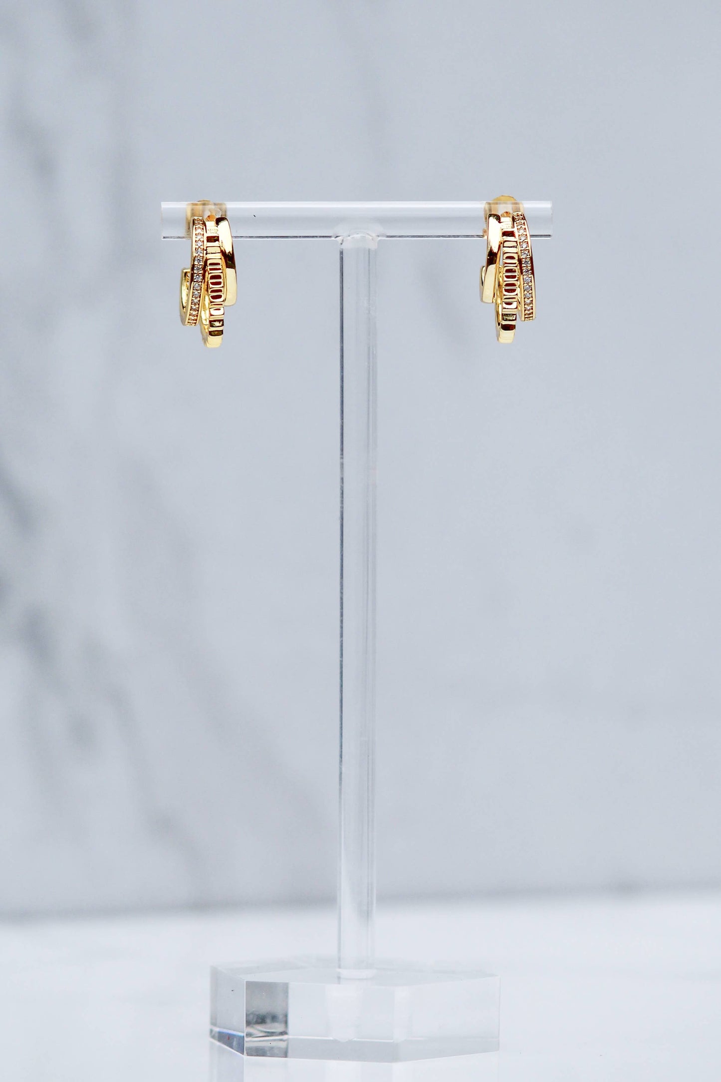 Triple Threat Huggies - 14k Gold Vermeil