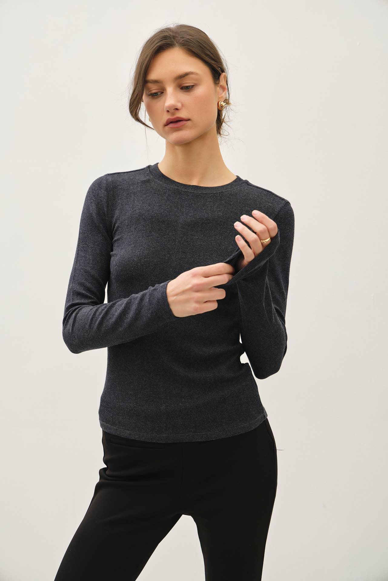 Raina Longsleeve Crewneck Top