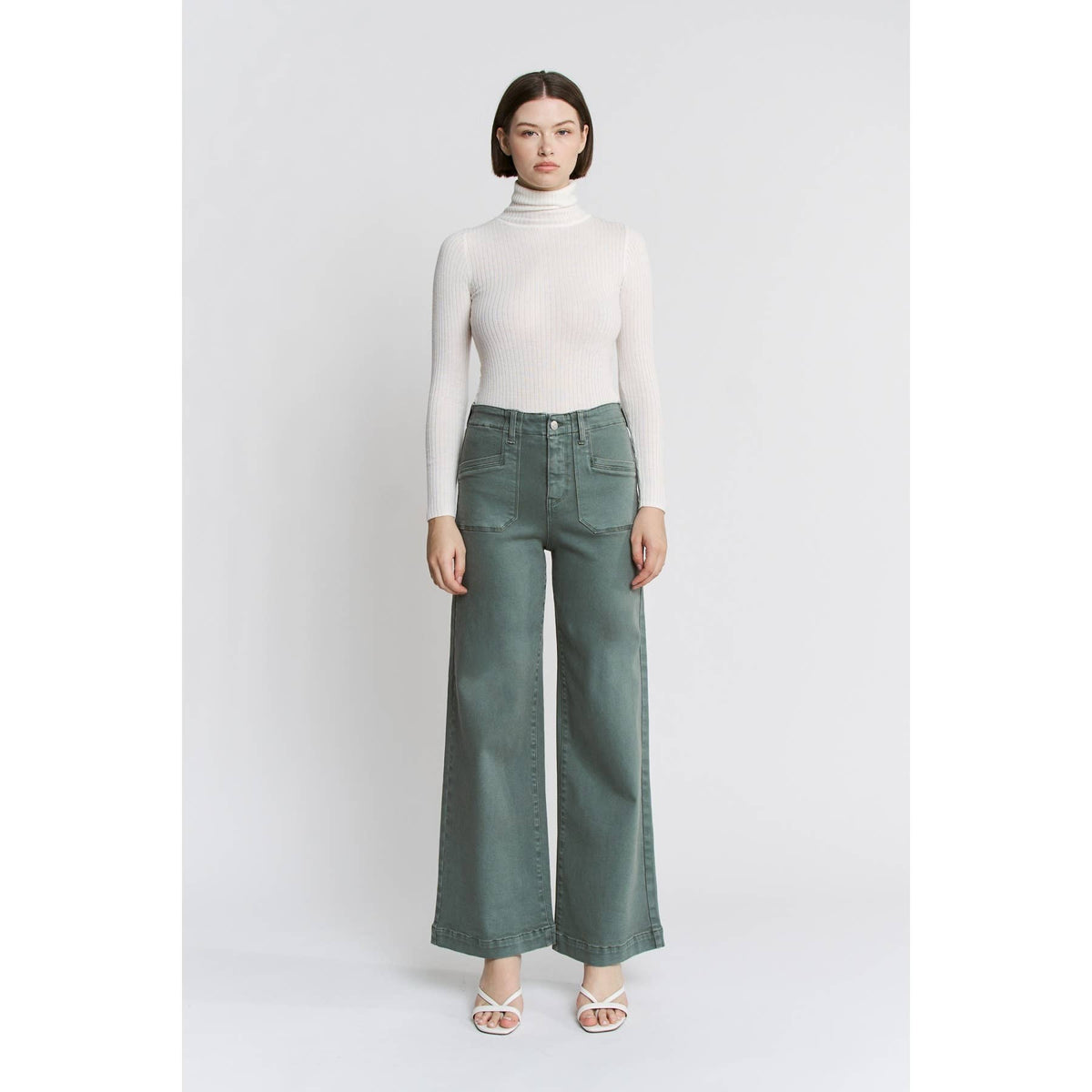 Hope High Rise Olive Denim