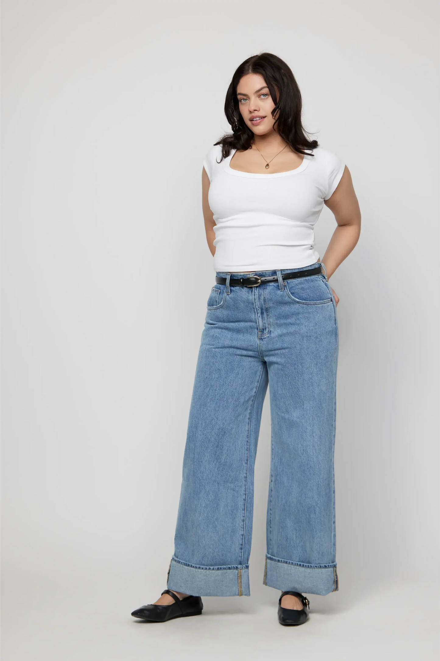 Parker Cuffed Wide Denim