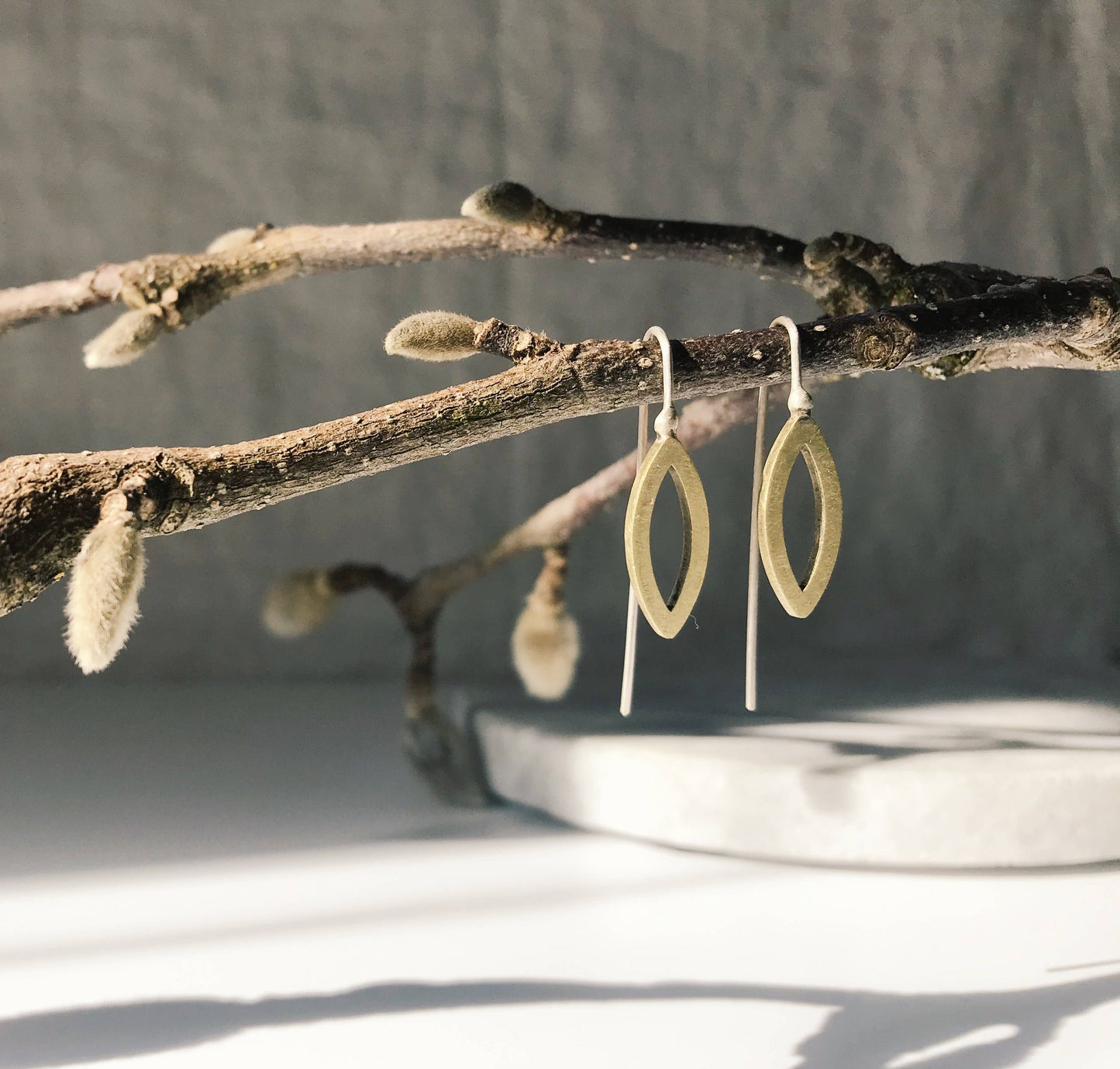 Leaf Shape Drop Earrings