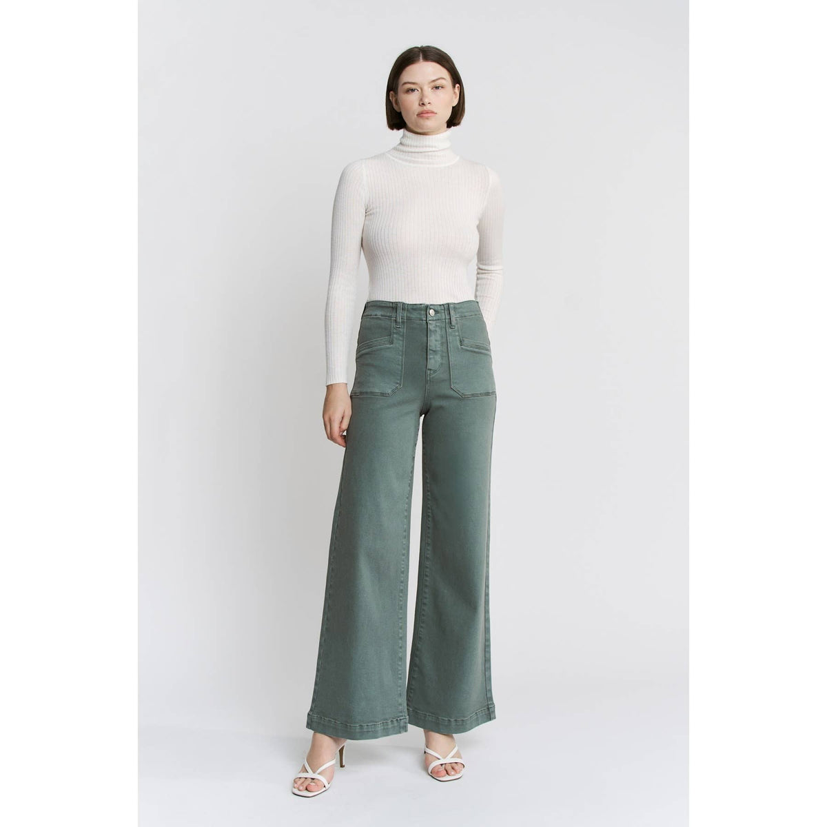 Hope High Rise Olive Denim