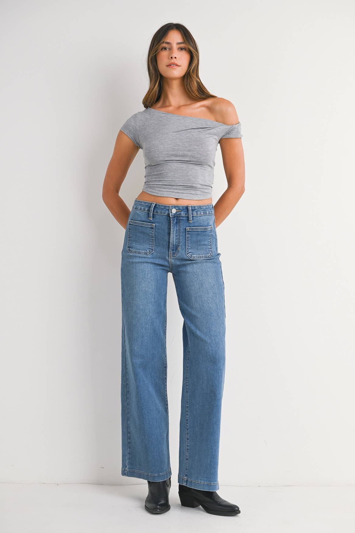 Kristin Mini Patch Pocket - Denim