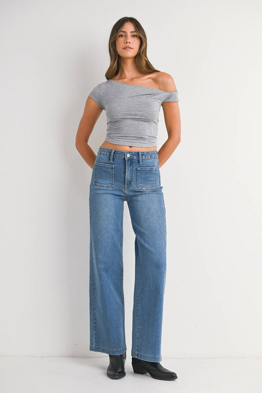 Kristin Mini Patch Pocket - Denim