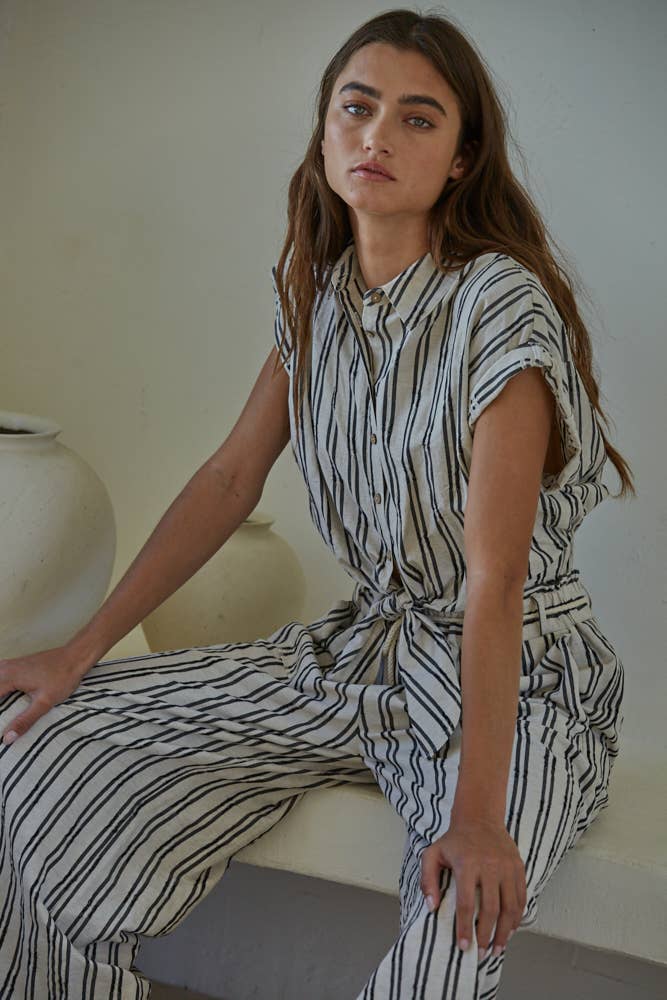 Striped Button Down Top