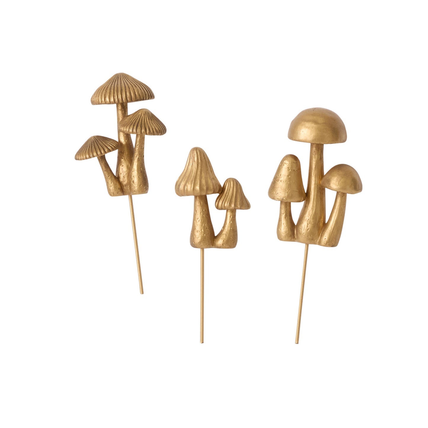 Mini Mushroom Plant Sticks - set of 3