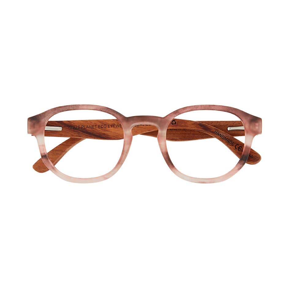 Sunset Blue Light Readers - Matte Rose Marble